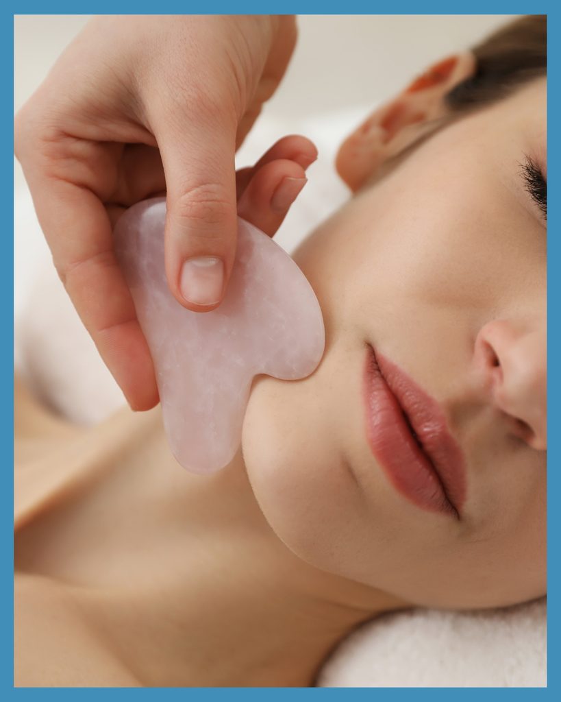 Jacqui’s Signature Treatment in Lymington incorporating facial reflexology with Gua Sha.